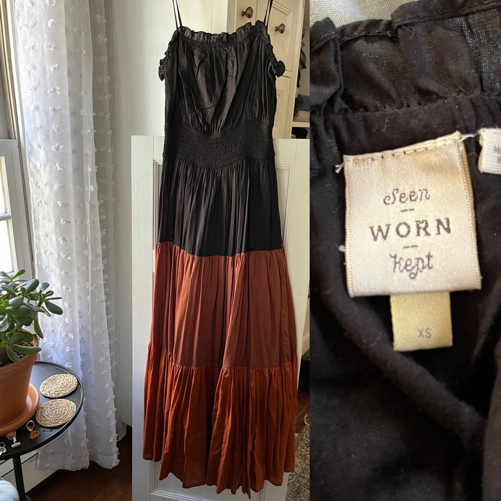 Althena Tiered Midi Dress; Anthropologie